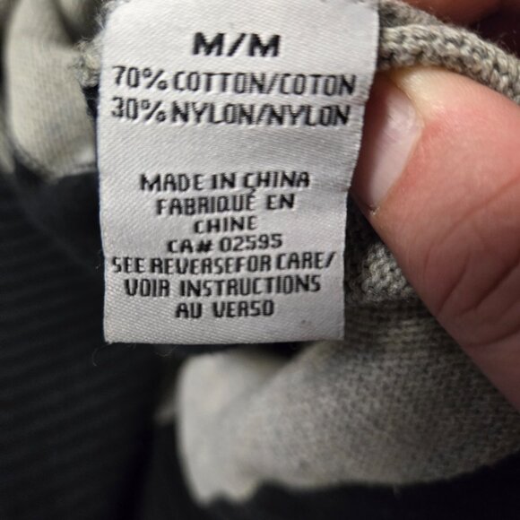 Men's Black and White Striped Brody Sweater (21" ptp) - Picture 5 of 6